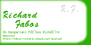 richard fabos business card